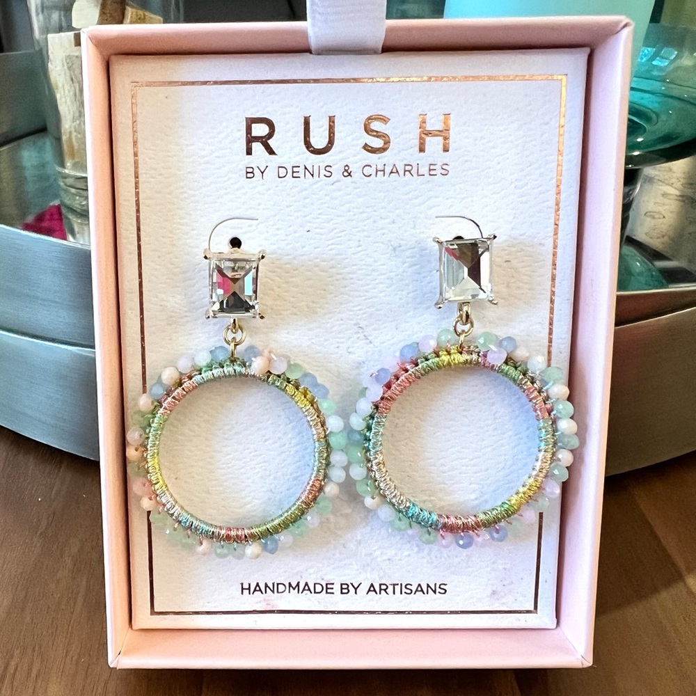Rush Beaded Drop Earrings